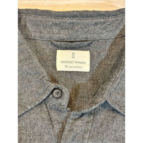 Mutual Weave big and tall men’s long sleeve gray button up shirt, size 2X - Picture 7 of 12